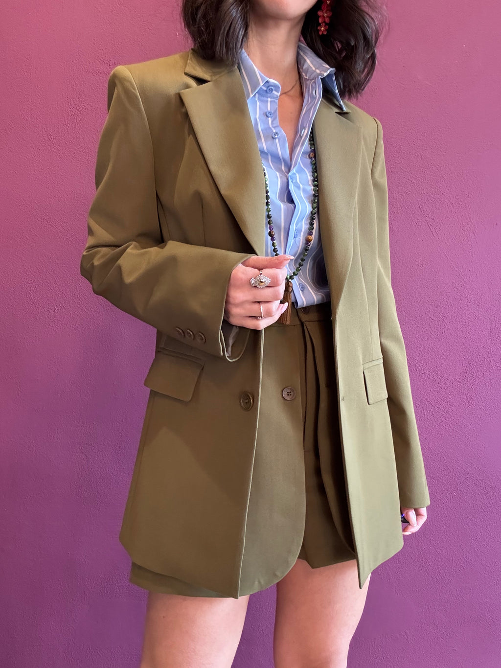 Army green pant-skirt