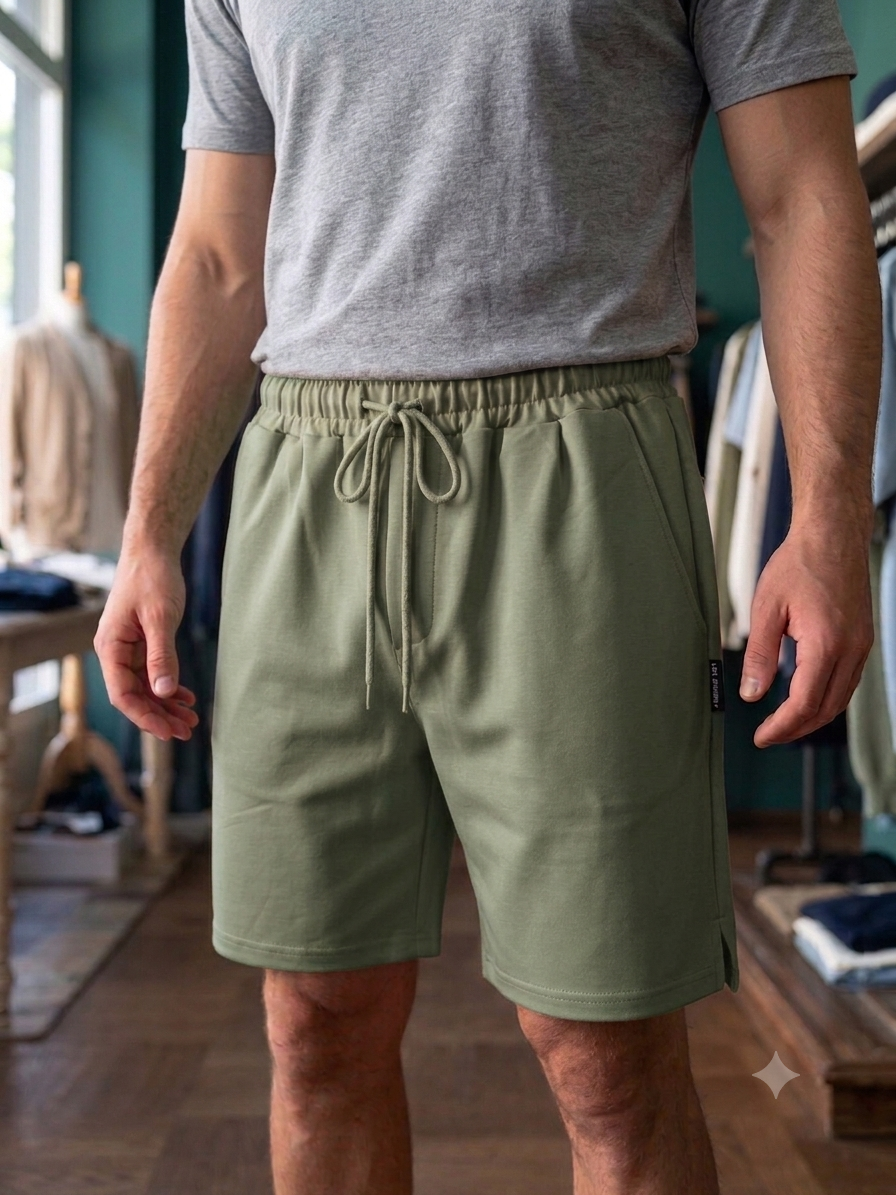 Shorts in cotone garzato