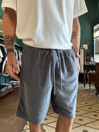 Bermuda in spugna loose fit