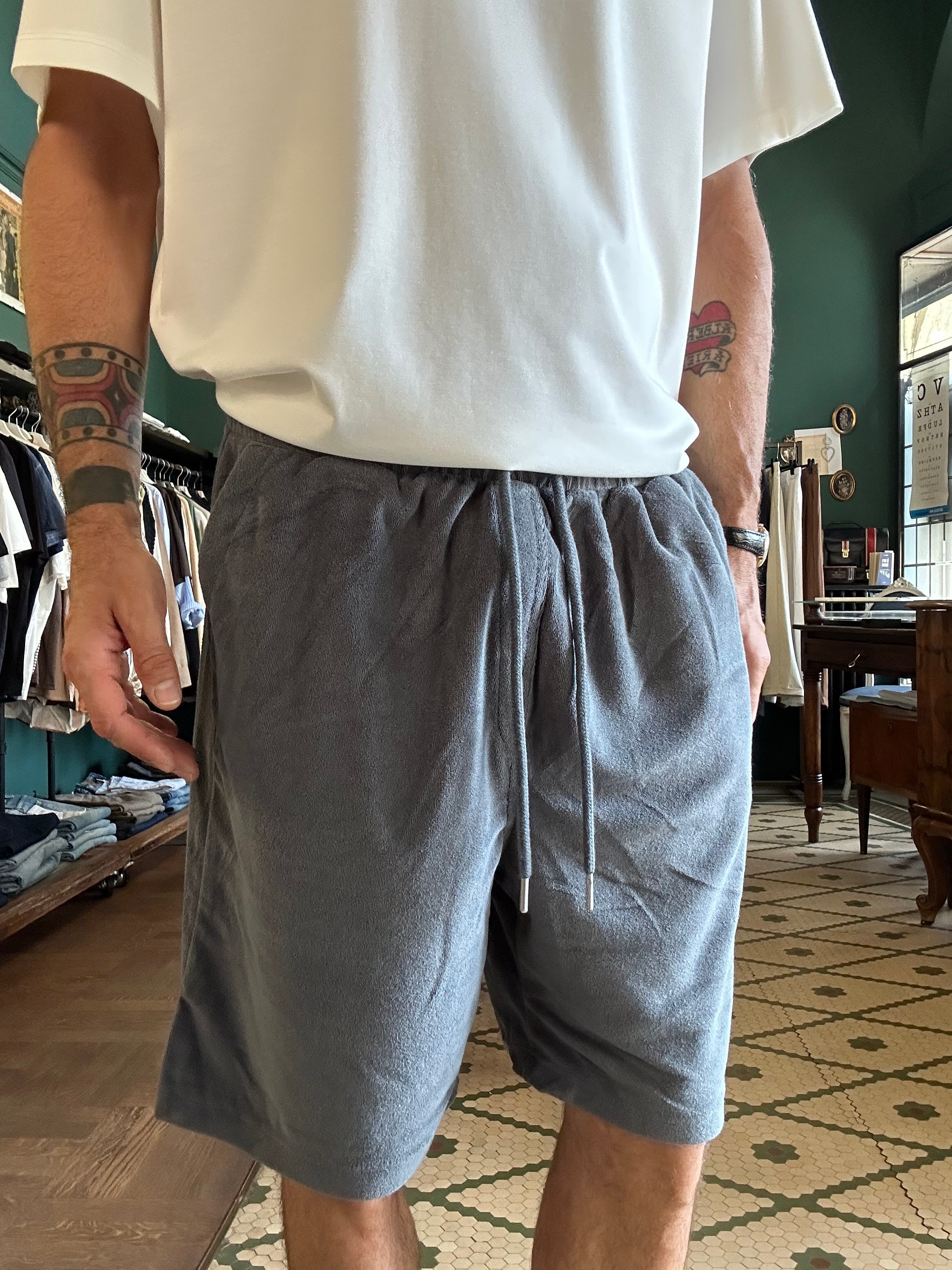 Bermuda in spugna loose fit