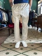 Mottled beige palazzo trousers