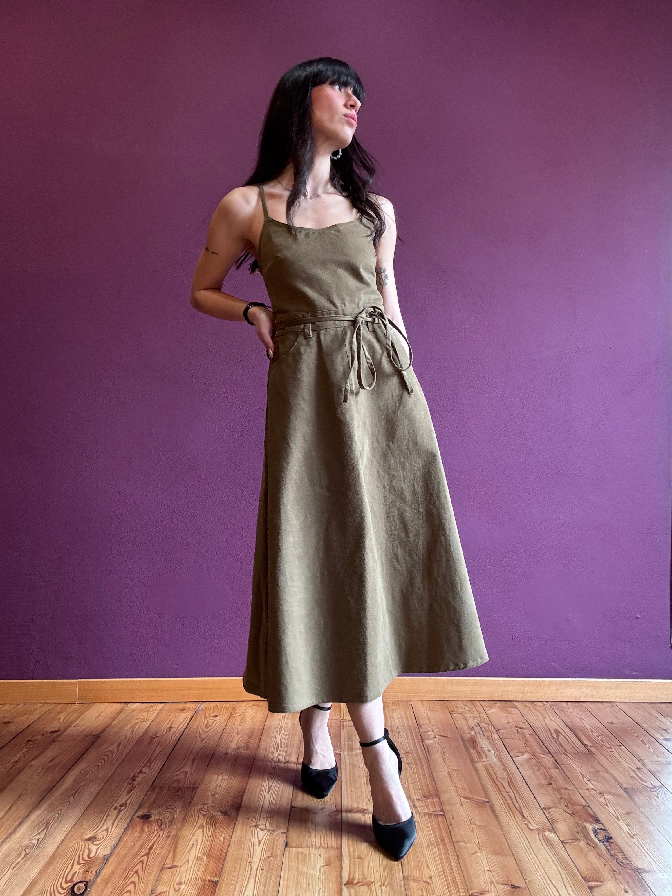 Abito salopette Khaki