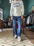 Maglione "Tequila Therapy" Girocollo Bianca