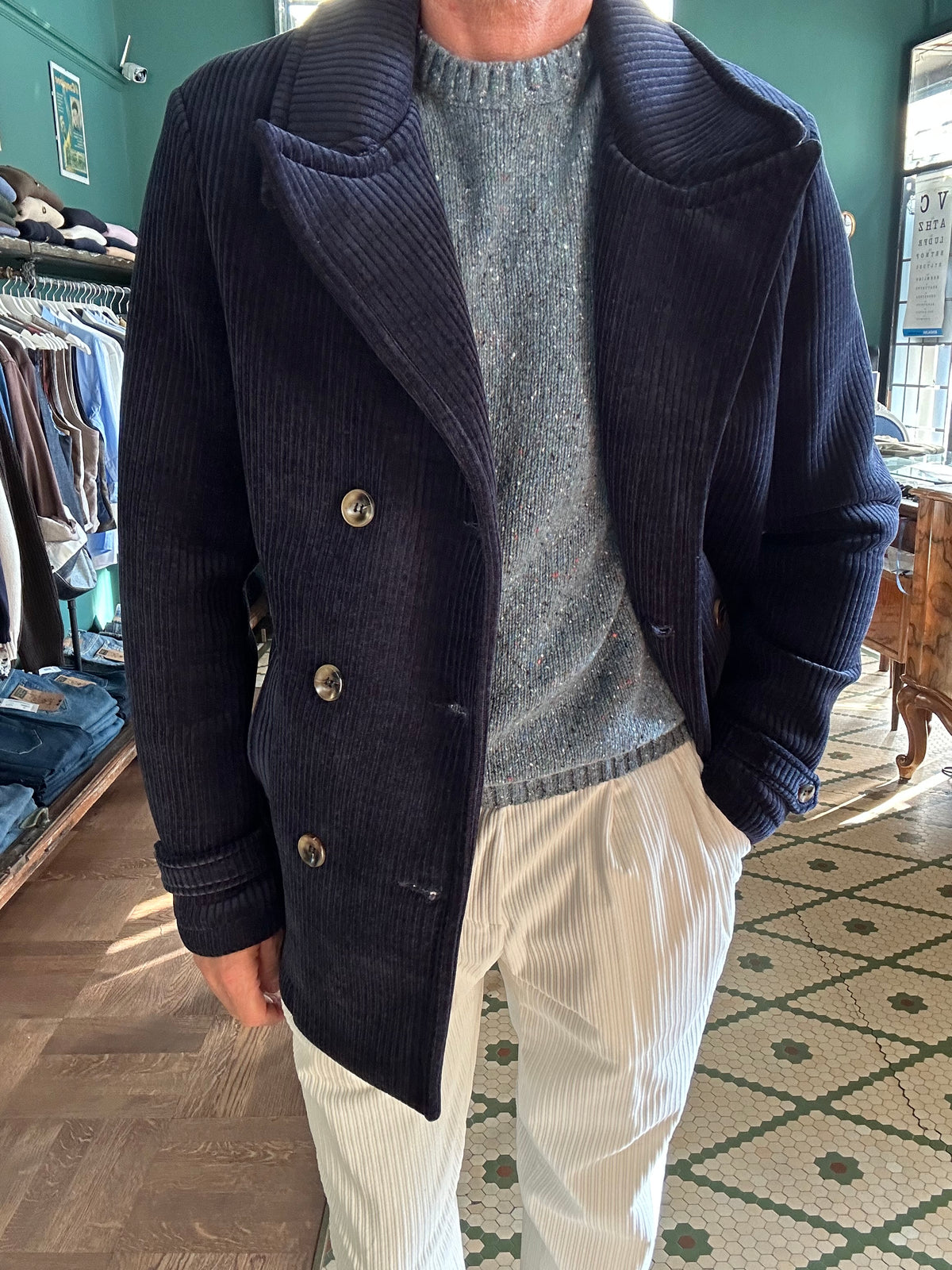 Peacoat in velluto Koon