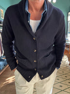Cardigan sciallato 100% lana Made in Italy