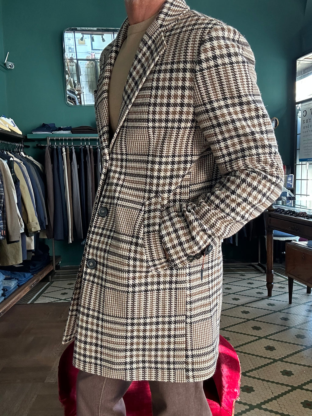 Cappotto quadro 3 bottoni