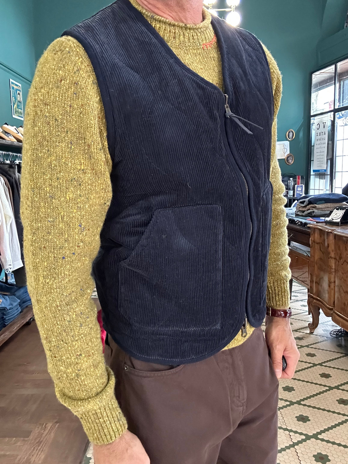 Gilet full zip velluto navajo reversibile inthebox