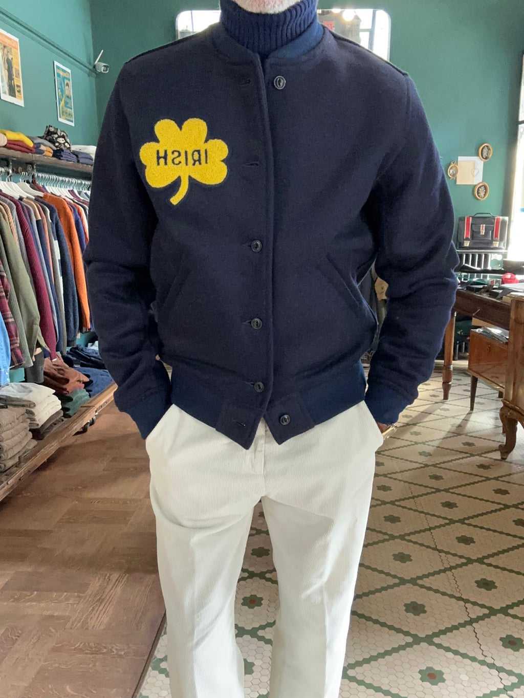 Notre Dame Stadium bomber jacket in wool