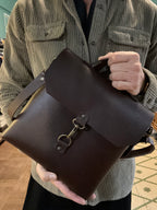 Borsa cartella in cuoio Fiorentino artigianale