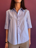 Camicia over manica corta a bacchetta