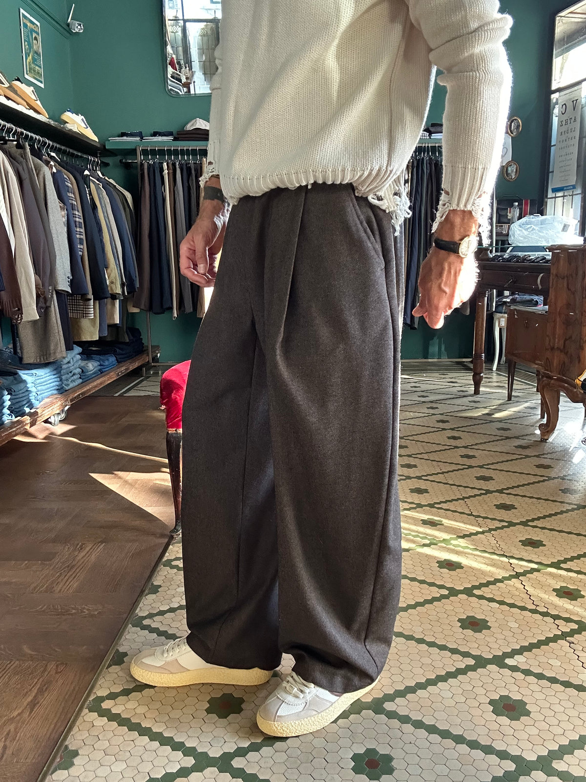 Pantalone japan tramato