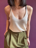 Gold lurex effect top