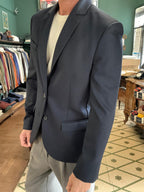 Blue single-breasted jacket