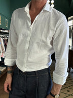 Camicia 100% lino collo Capri