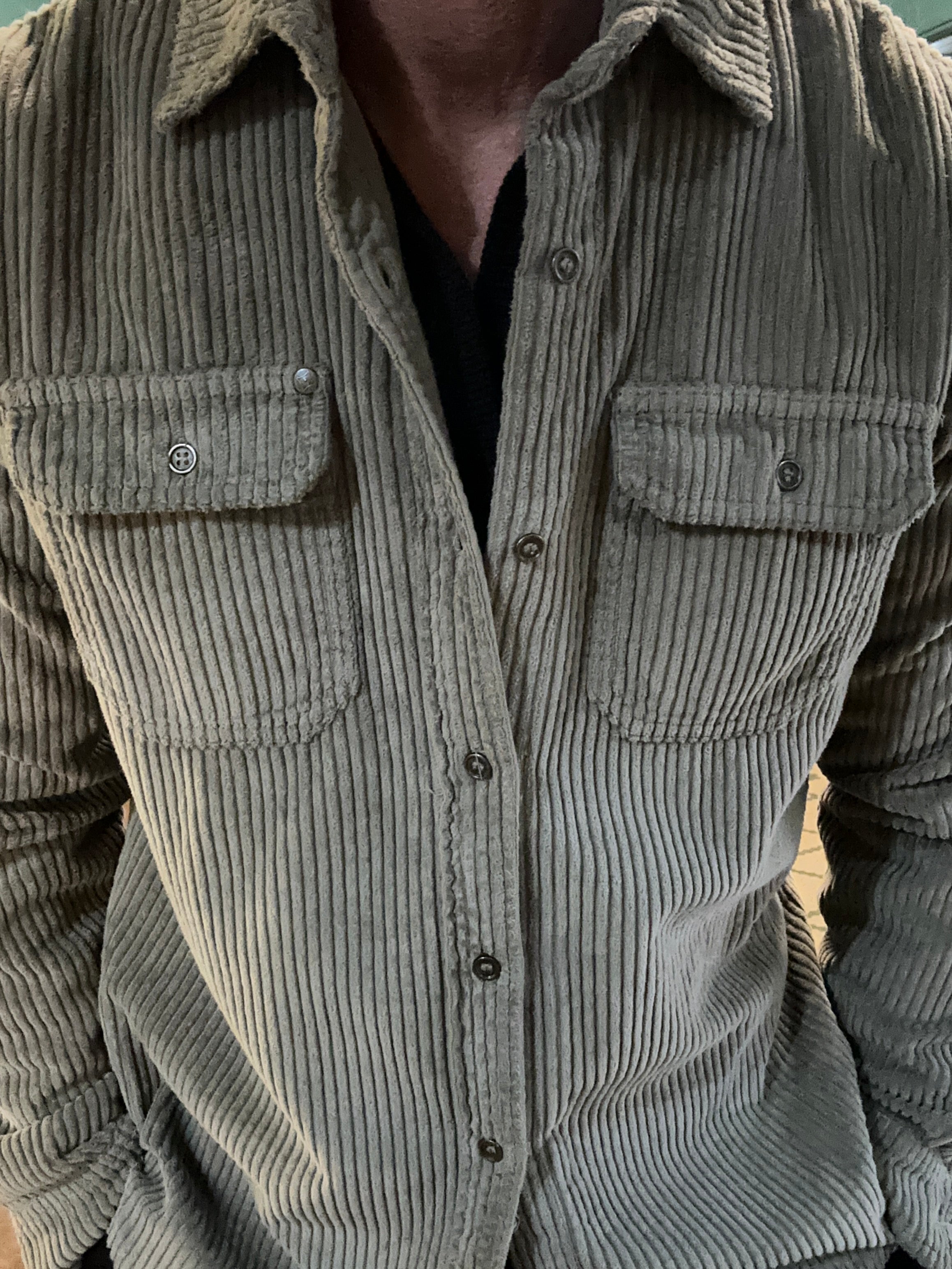 Camicia overshirt in velluto a coste