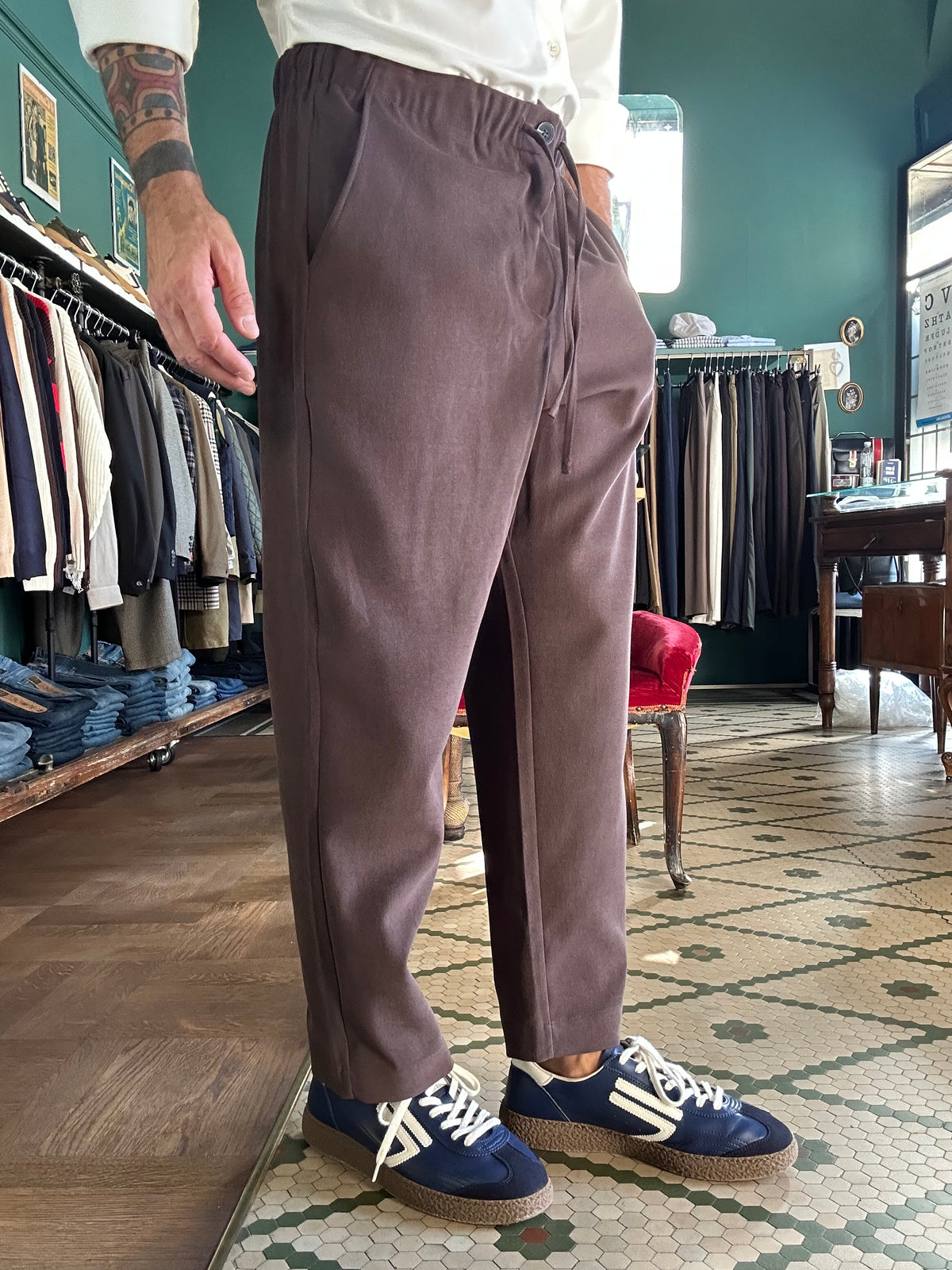 Pantalone con coulise regular fit
