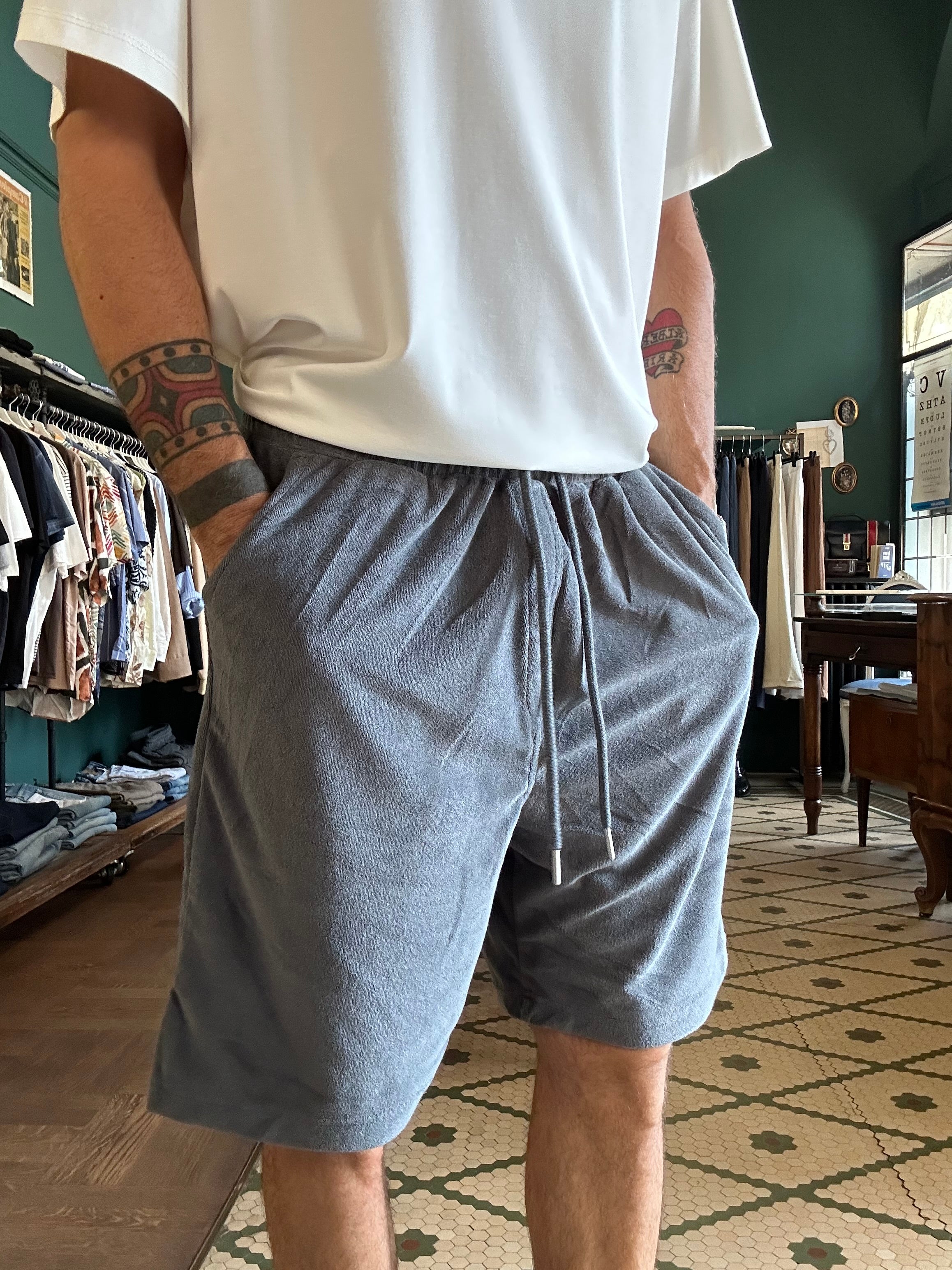 Bermuda in spugna loose fit