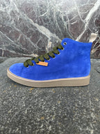 Panchic alte in suede blu e verde oliva