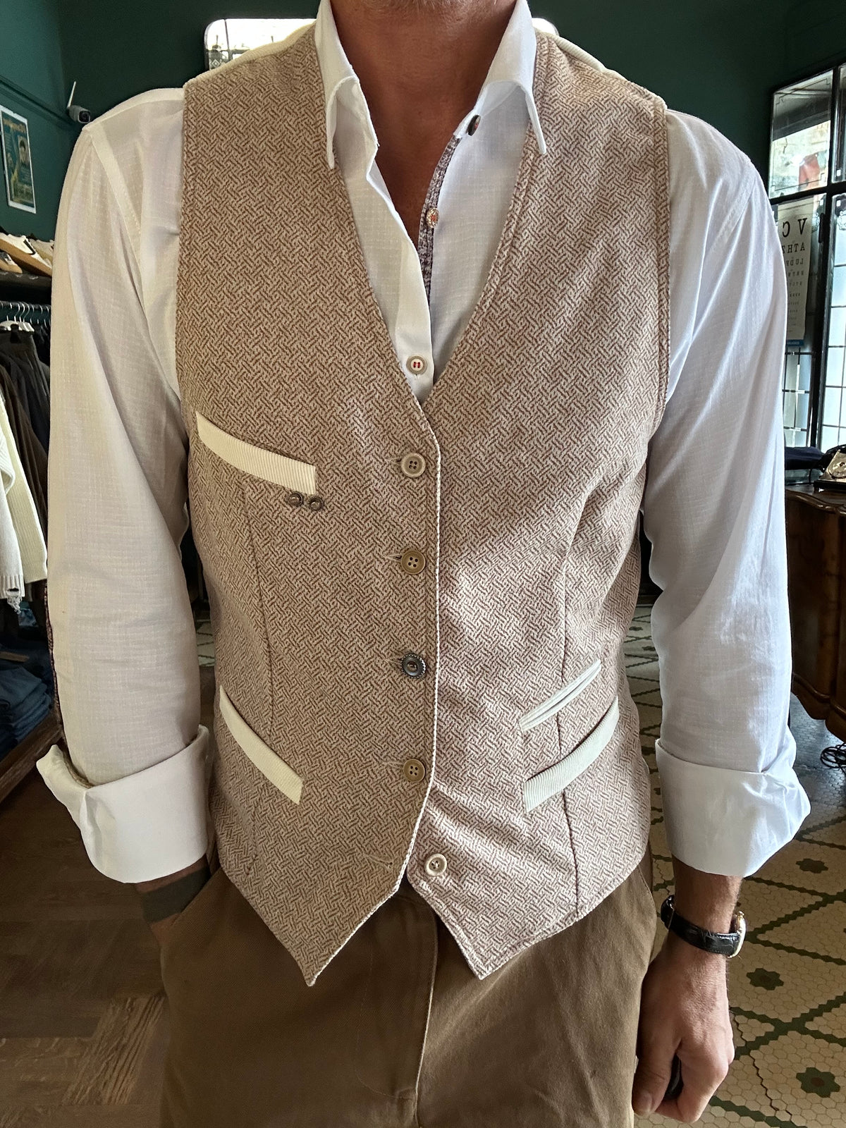 Gilet Garry’s Eart misto lana tramato