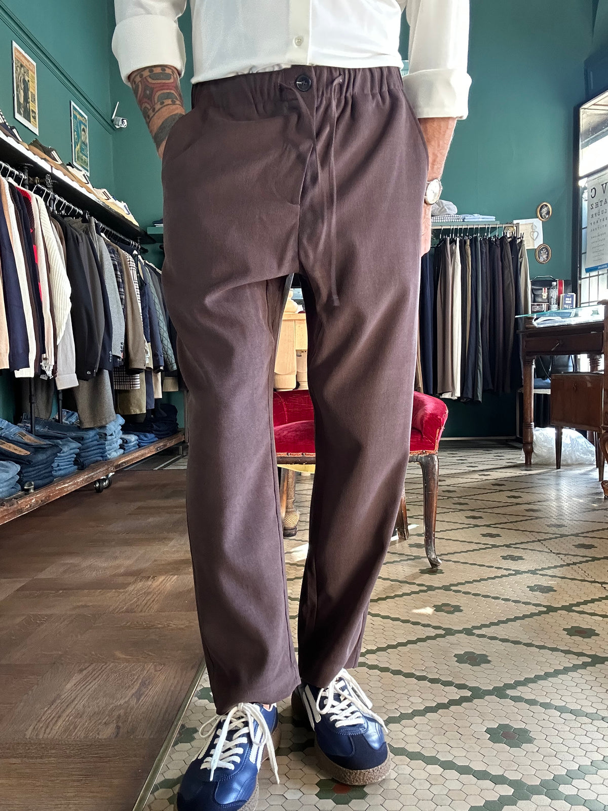Pantalone con coulise regular fit