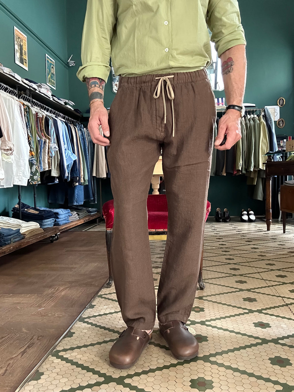 Pantalaccio 100% lino regular fit Made in Italy