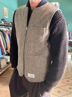 Gilet chesapeake’s double-face militare e in lana spigata