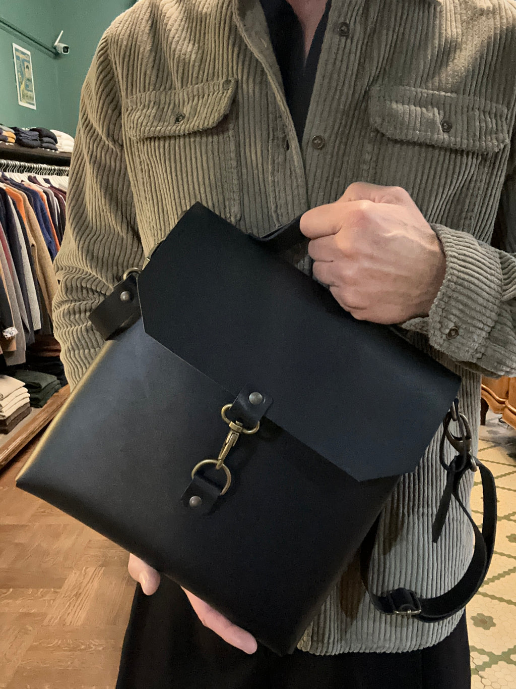 Borsa cartella in cuoio Fiorentino artigianale