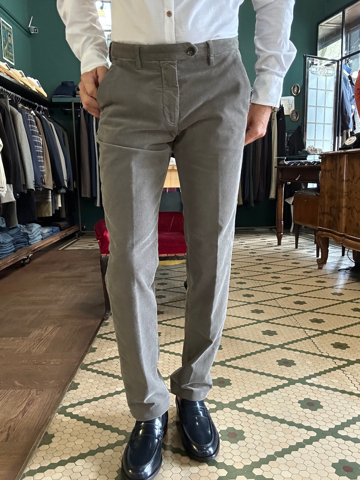 Pantalone Word in fustagno diagonale made in italy