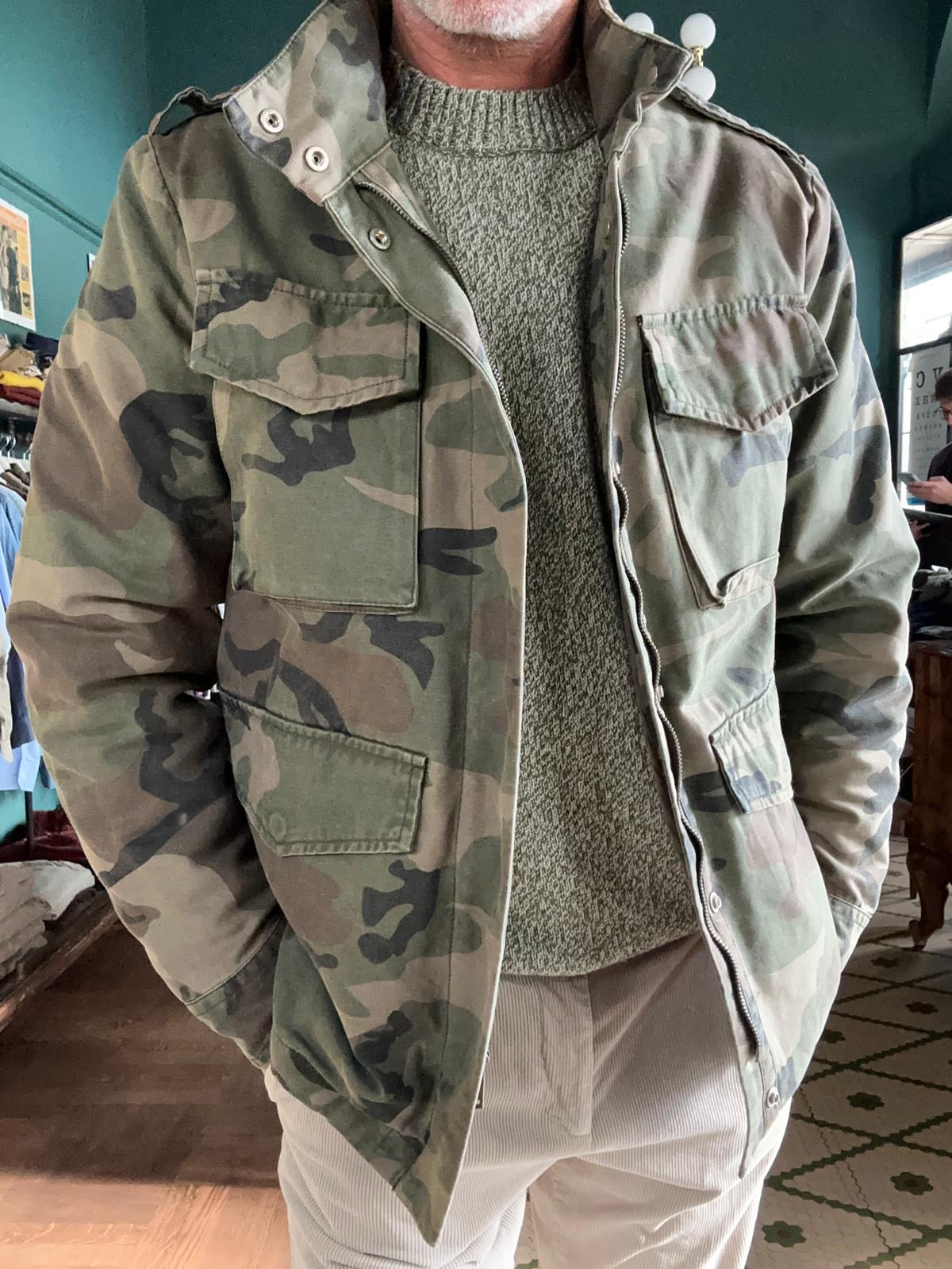 Field jacket camouflage con imbottitura rimovibile