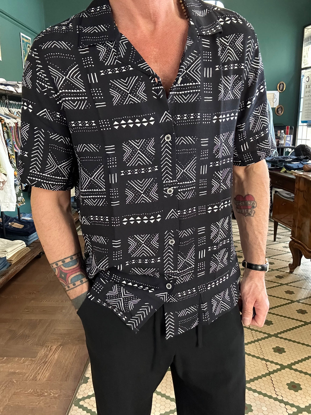 Camicia collo Hawaii fantasia Yonas