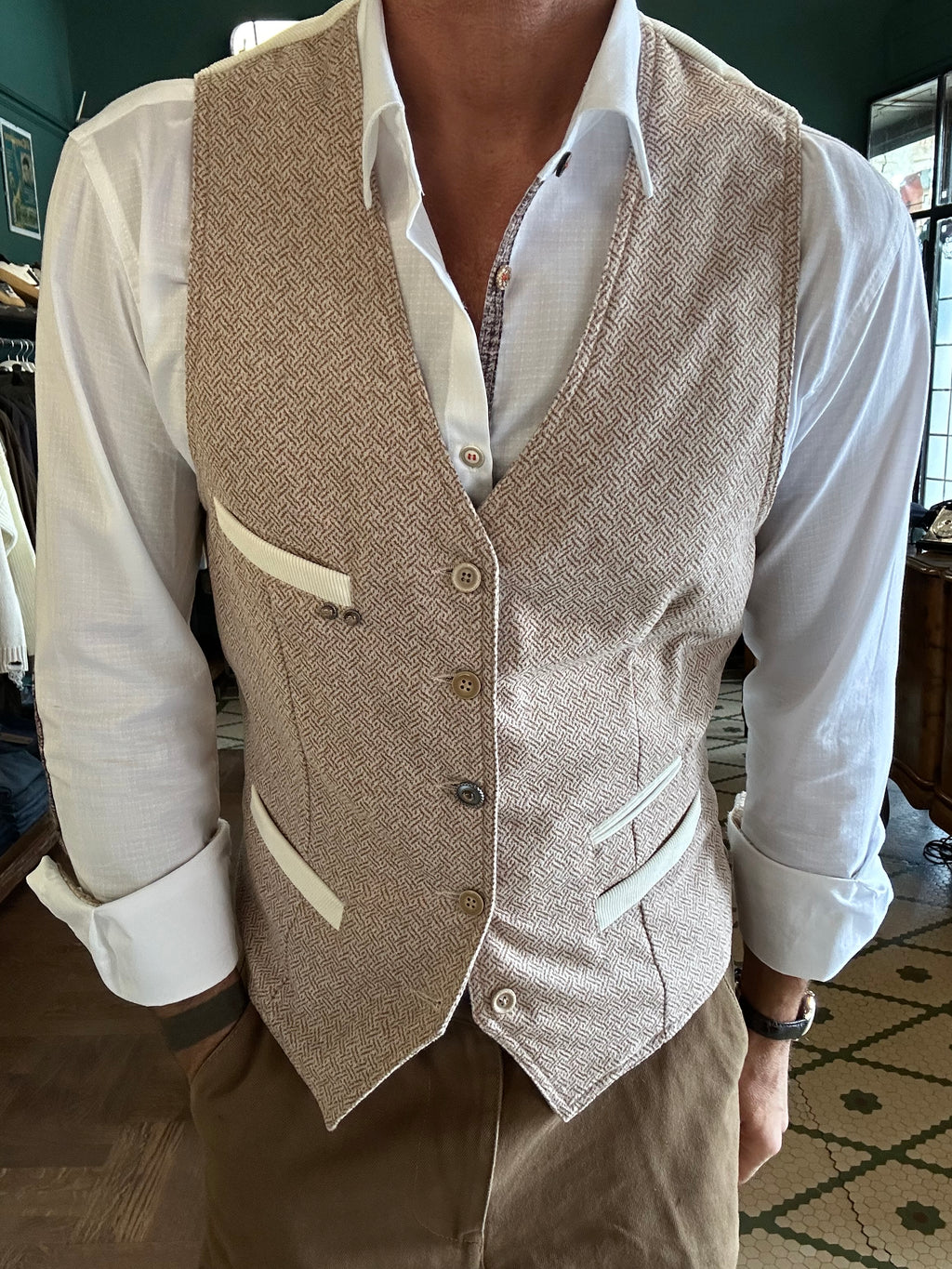 Gilet Garry’s Eart misto lana tramato
