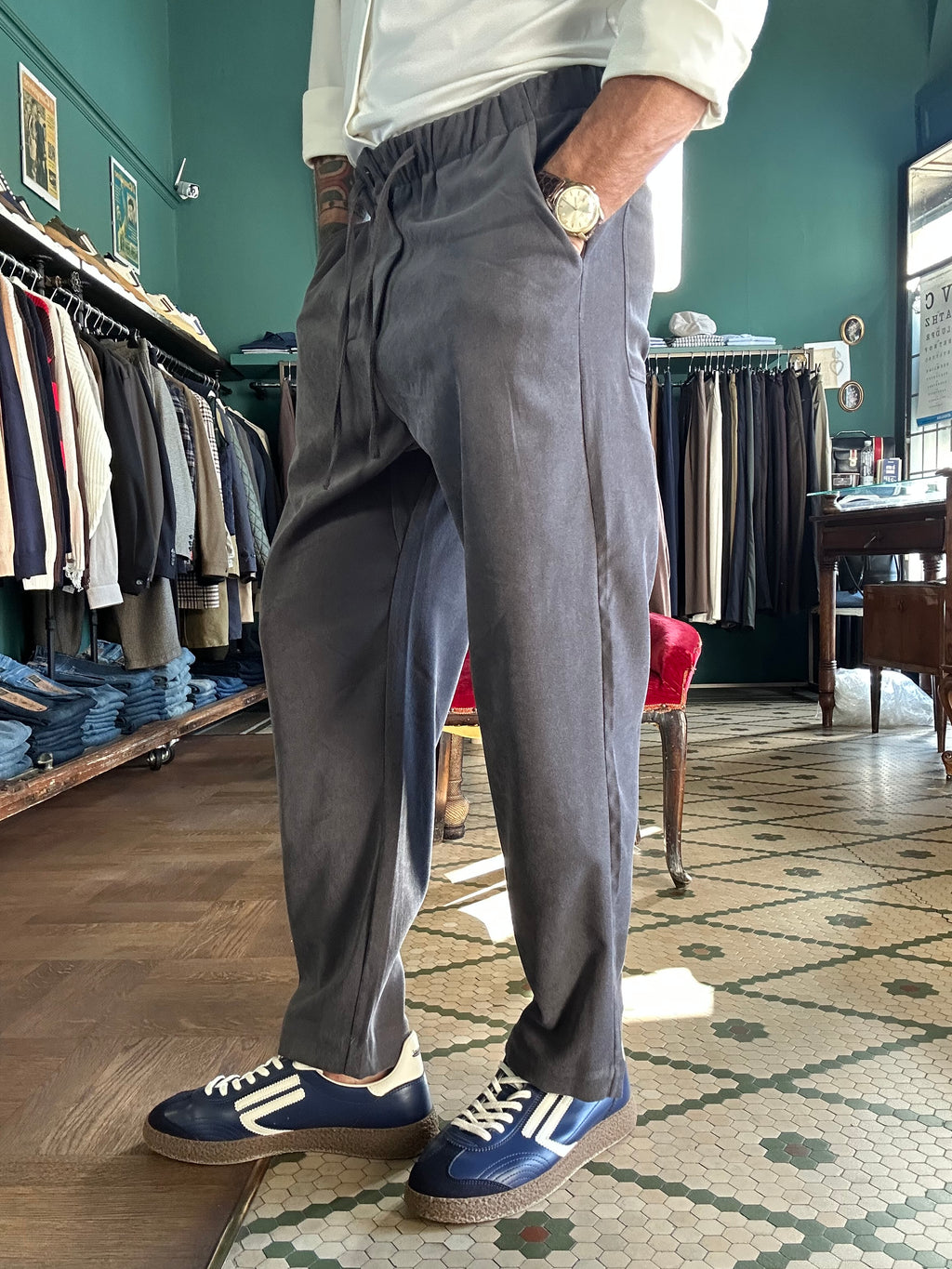 Pantalone con coulise regular fit