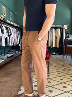 Pantalone lino cotone con coulisse