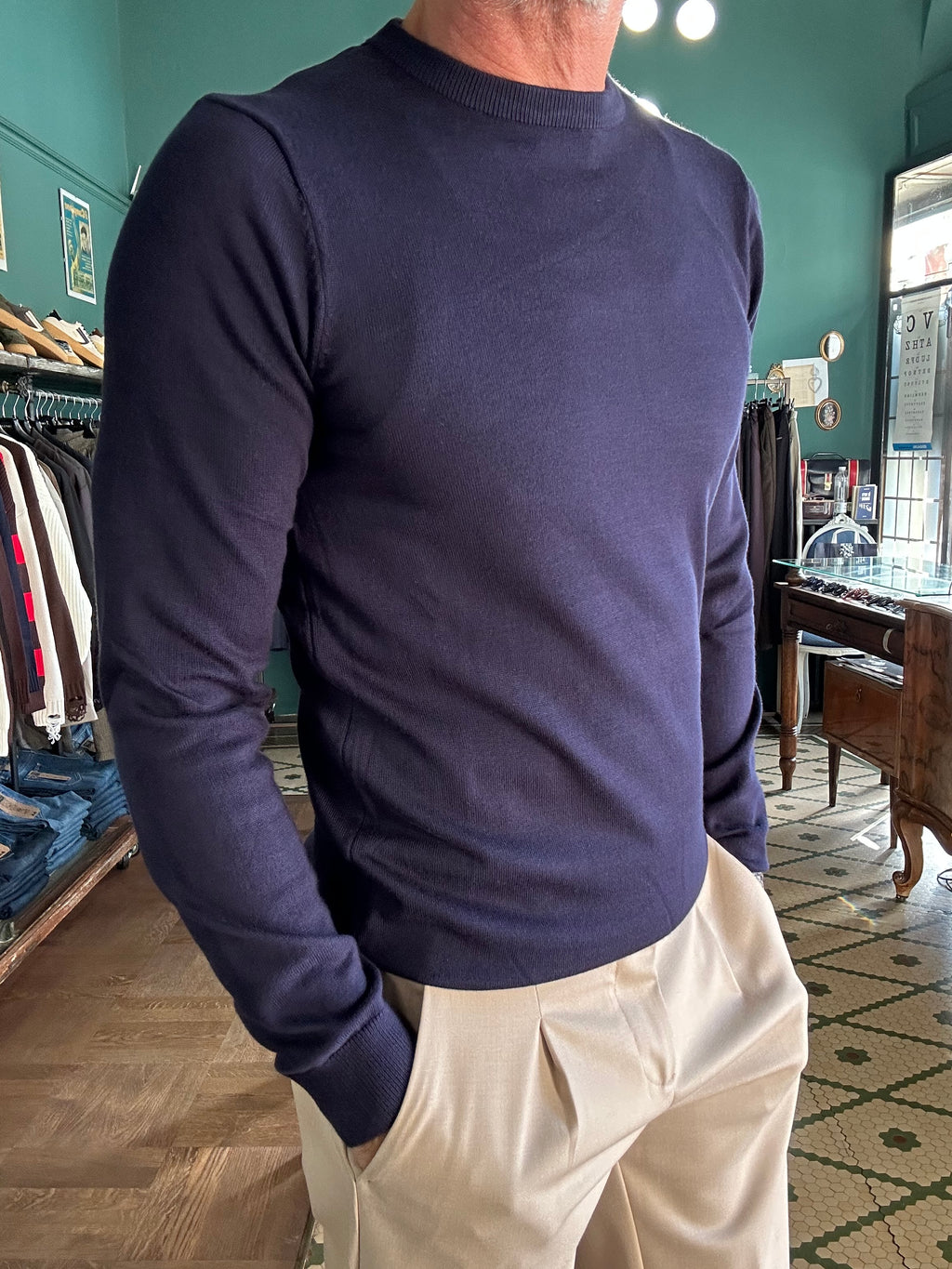 Maglia viscosa girocollo