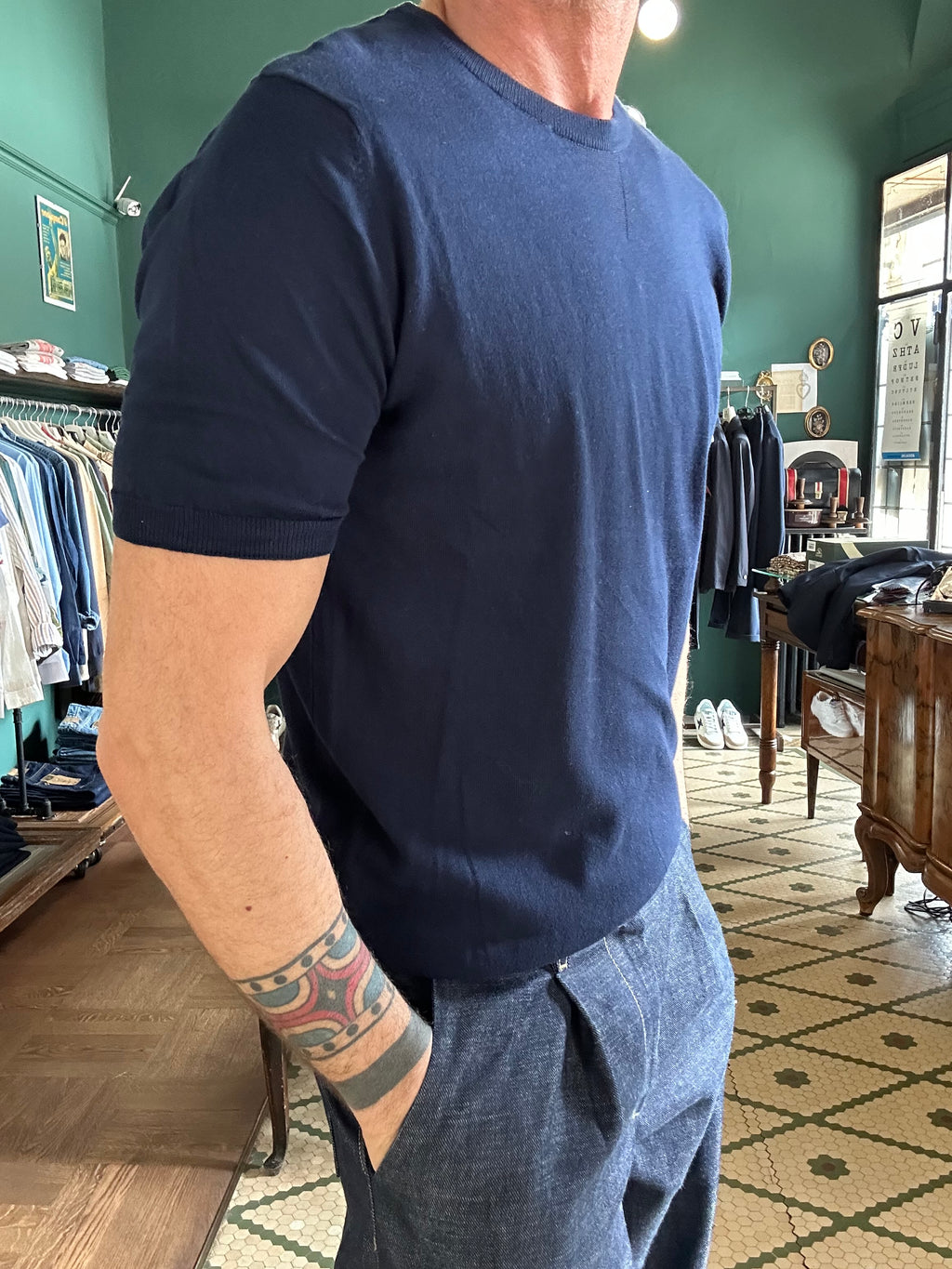 T-shirt In maglina con dettaglio