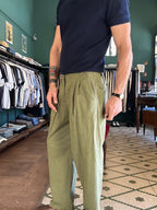 Pantalone over lino cotone