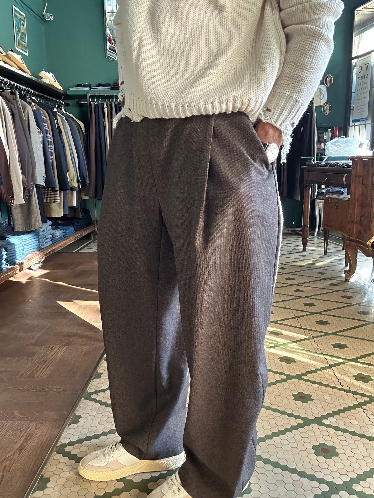 Pantalone japan tramato