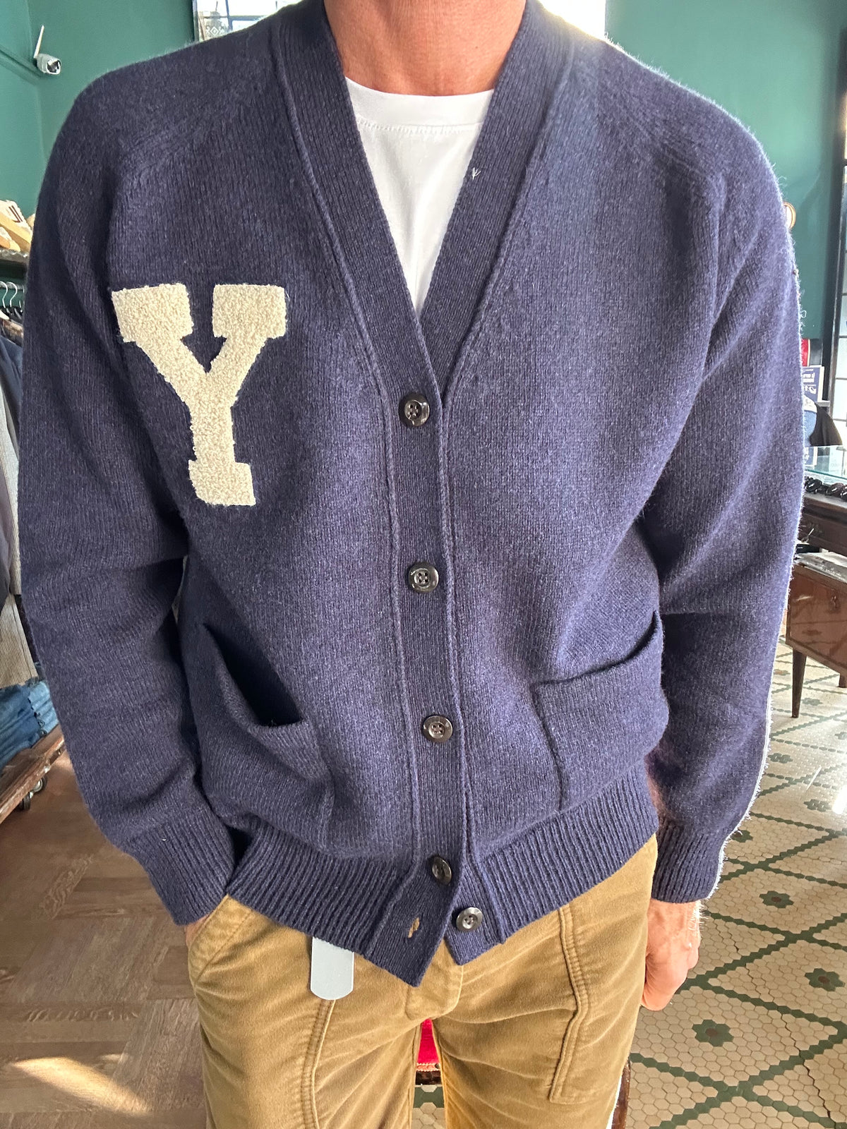 Ivy varsity cardigan in lana Chesapeack’s