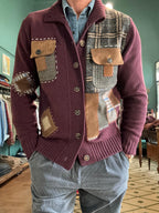 Wollstrickjacke mit Aufnäher