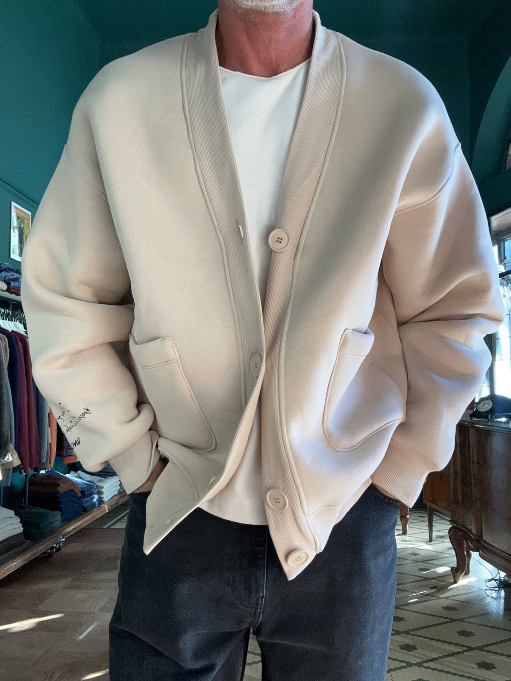 Cardigan felpa oversize