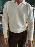 Maglione polo misto lana e cashmere