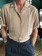 Camicia mezza manica in viscosa