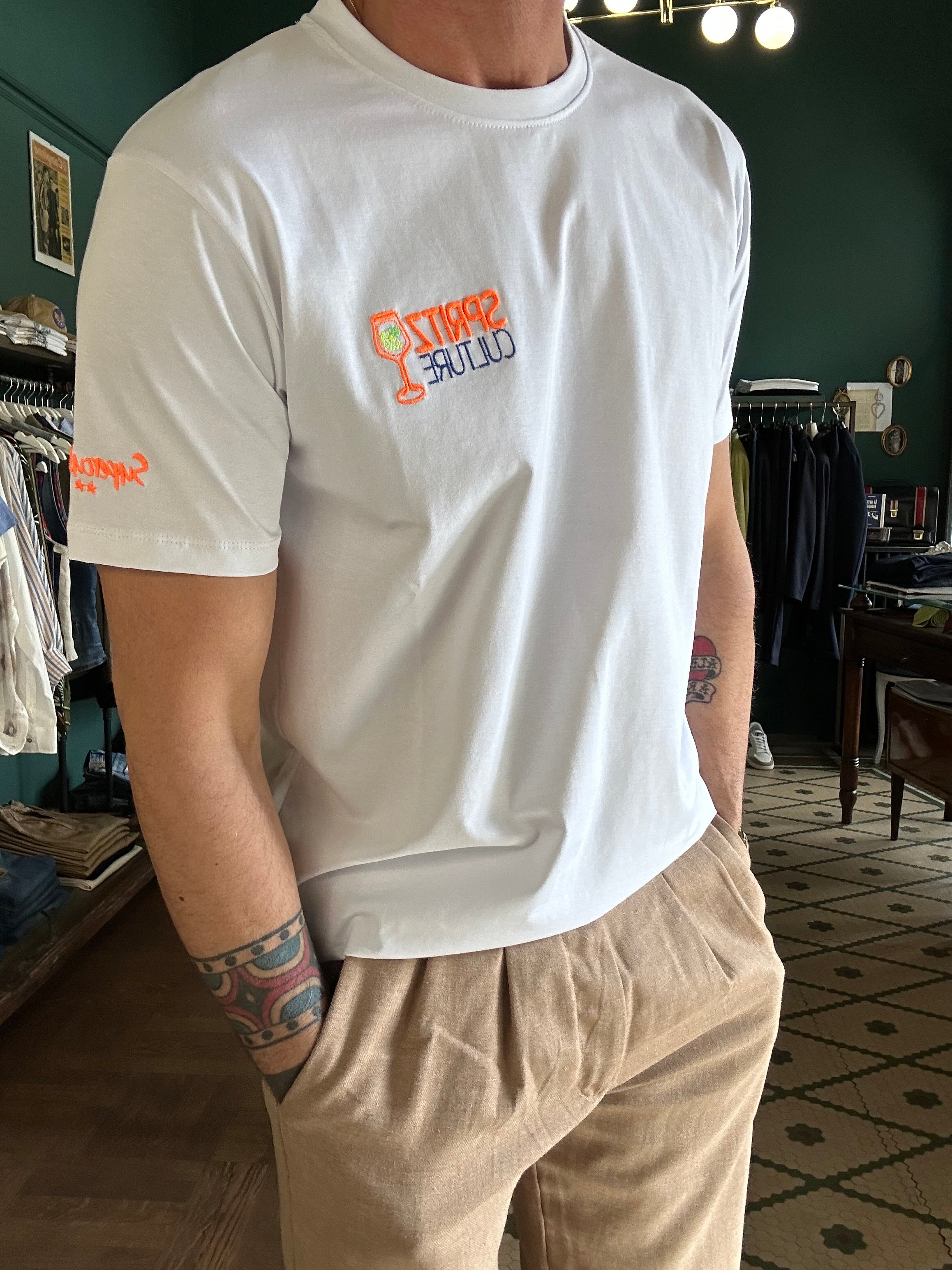 T-shirt with Aperol Spritz embroidery