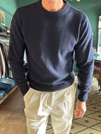 Maglione misto lana e cashmere con toppe
