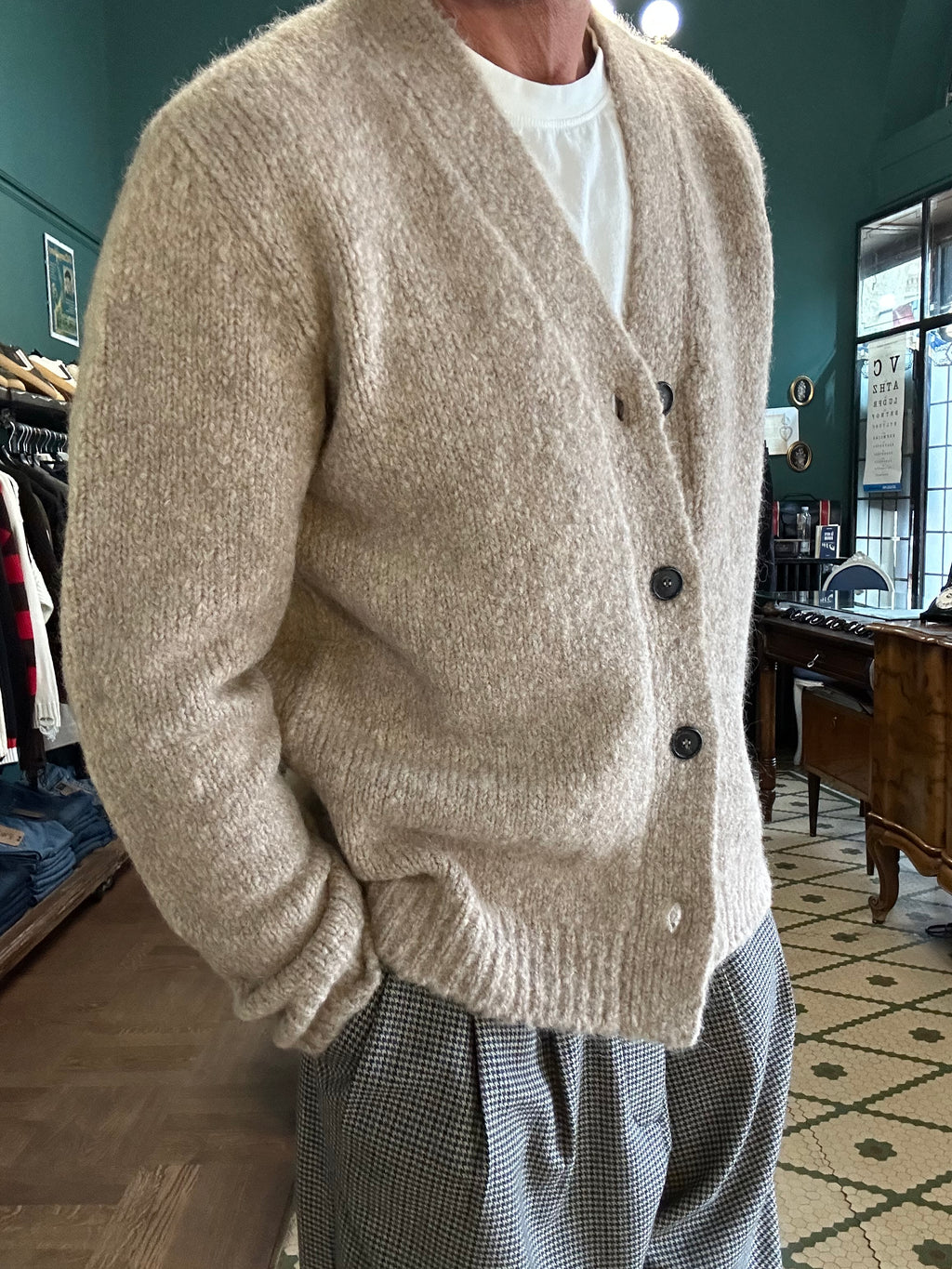 Cardigan misto lana e alpaca