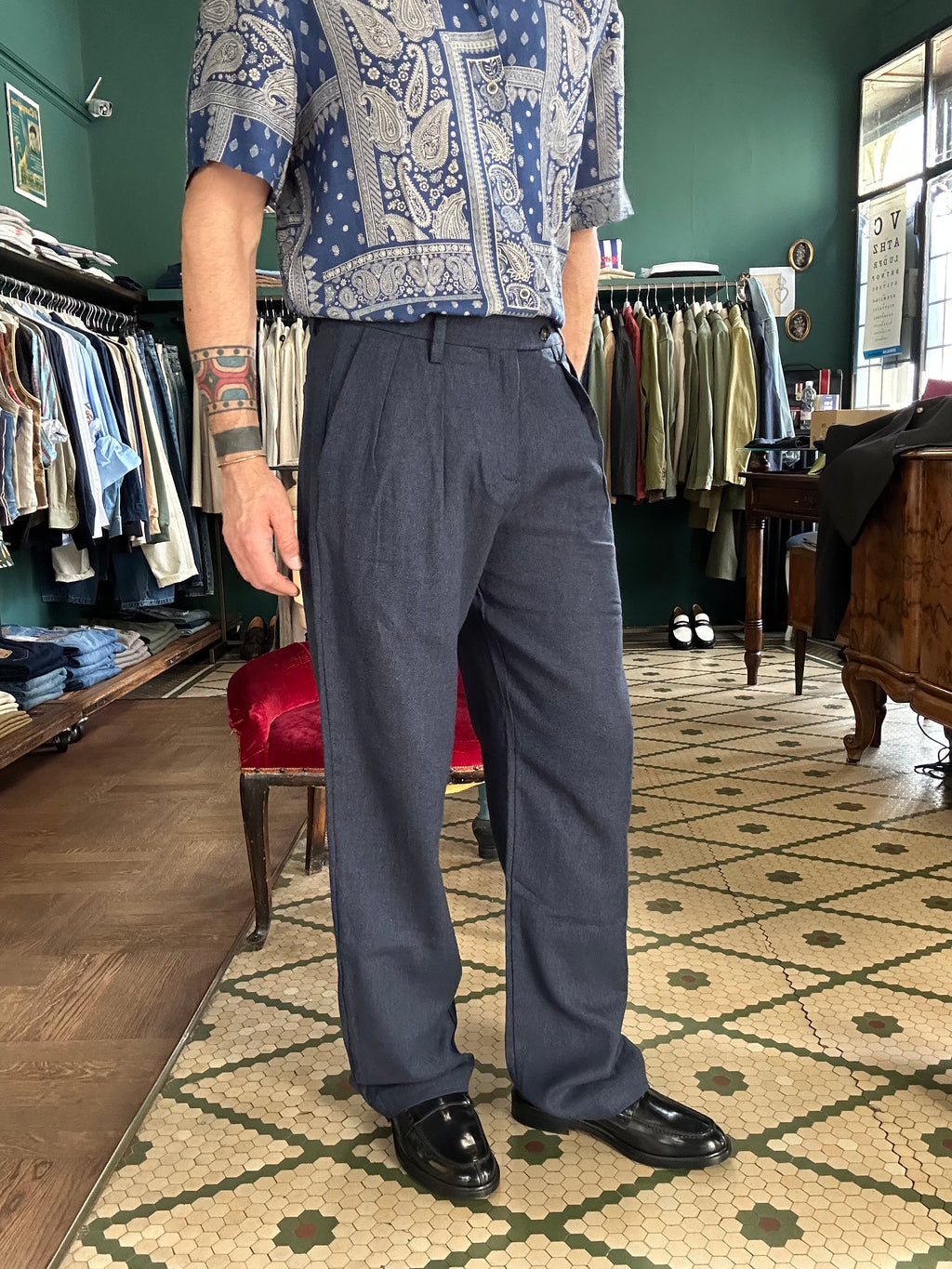 Pantalone Yan Simmon Vardar misto lino spigato