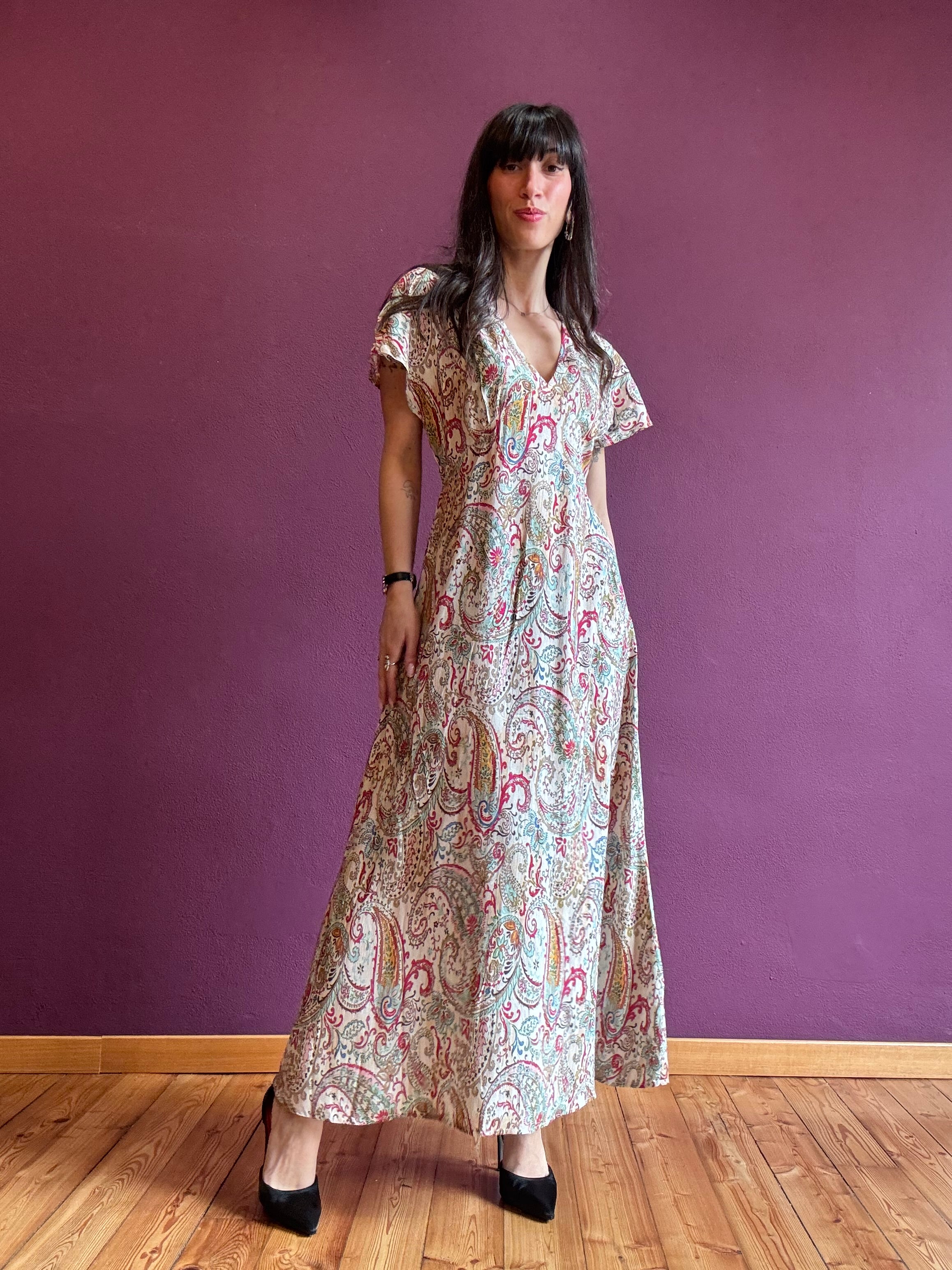 Abito Paola con manica a farfalla