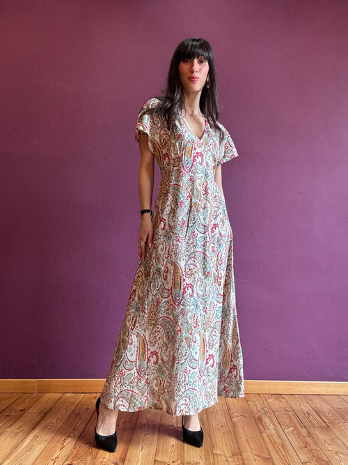 Paola dress with butterfly sleeves