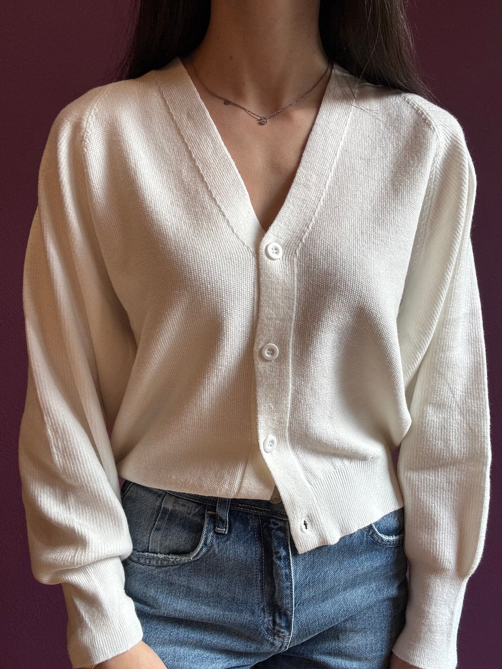 Cardigan con scollo a V