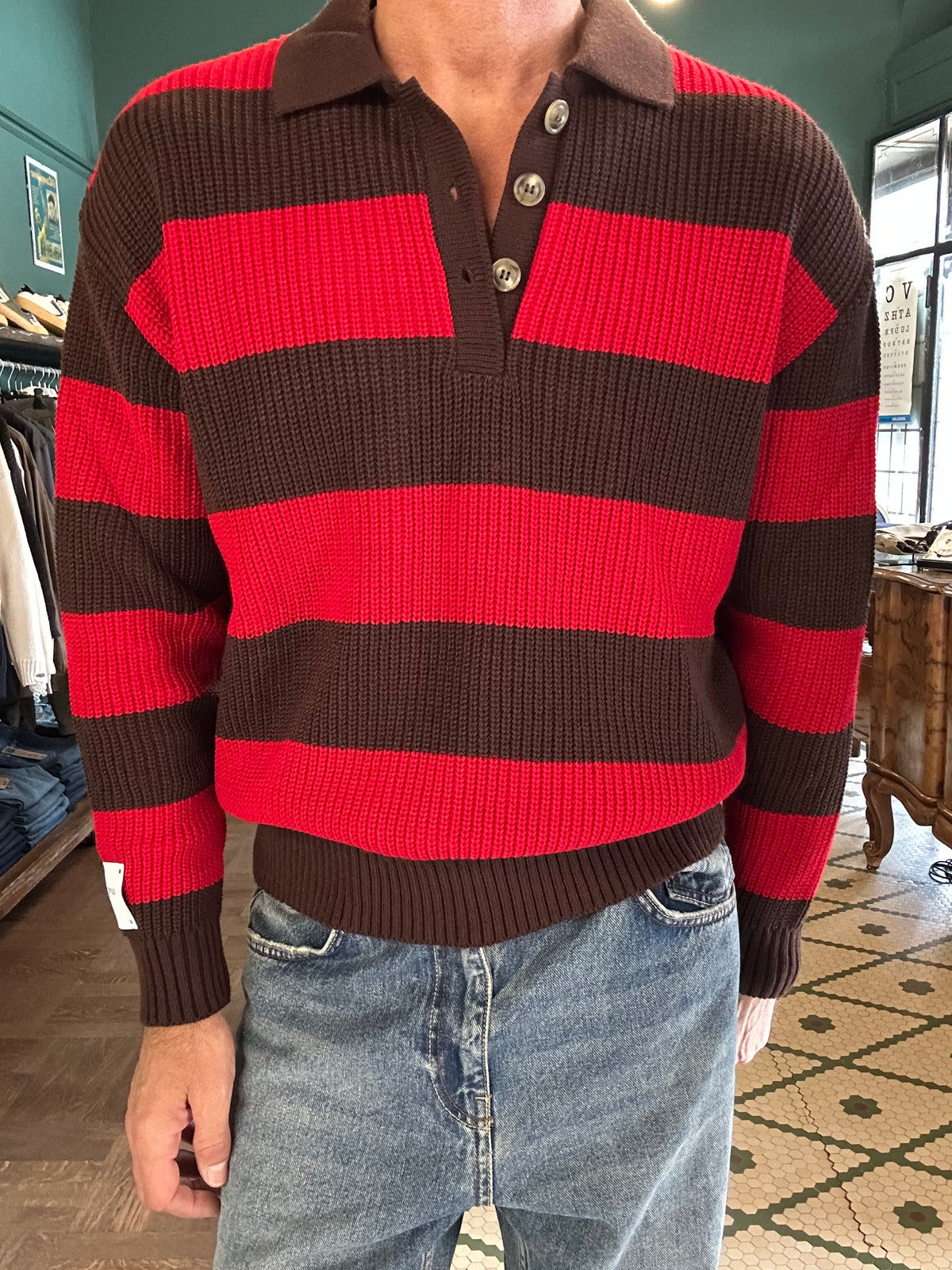Polo rigata 3 bottoni